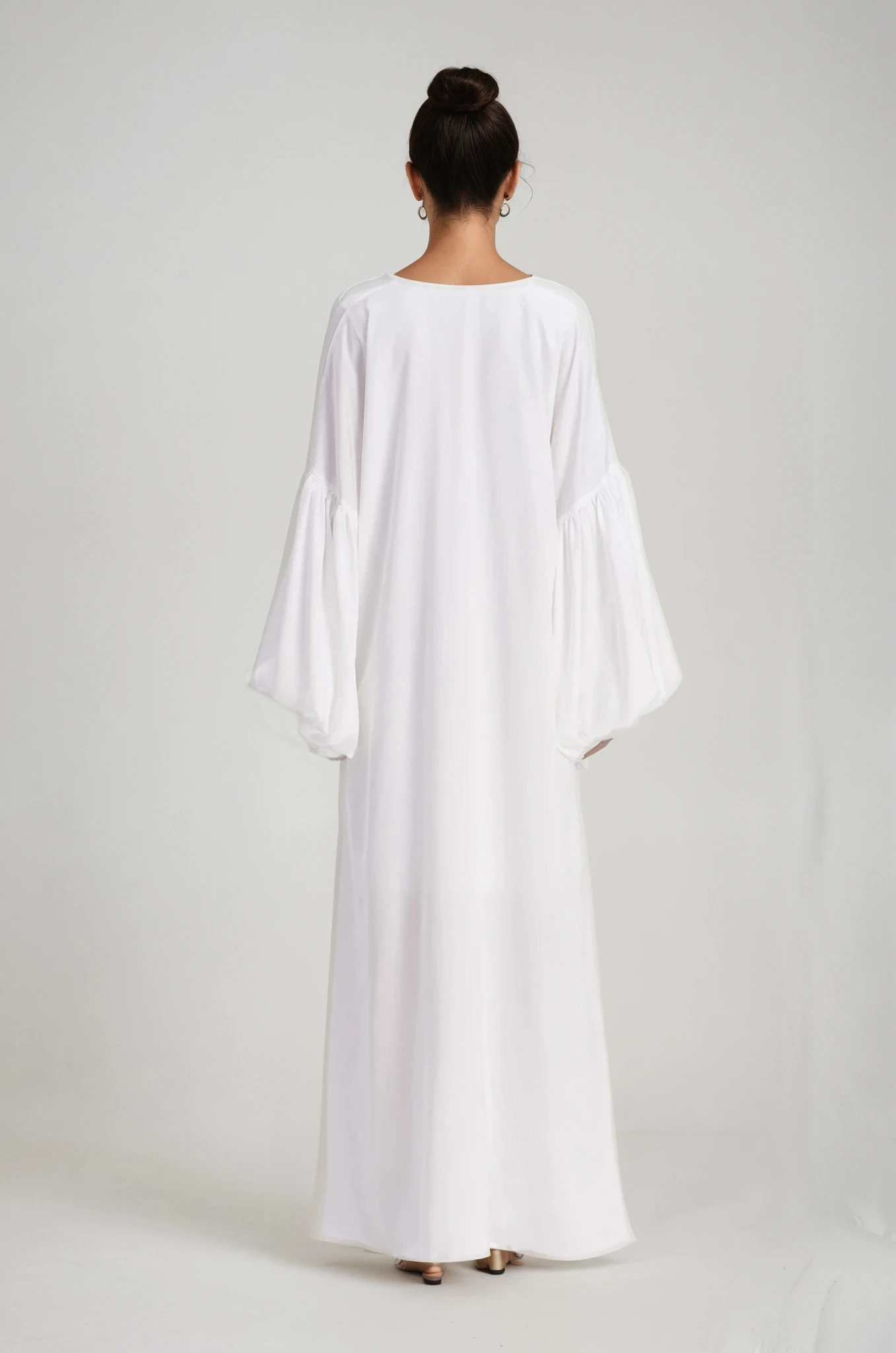 Charlton Plunge Balloon Sleeve Maxi Dress