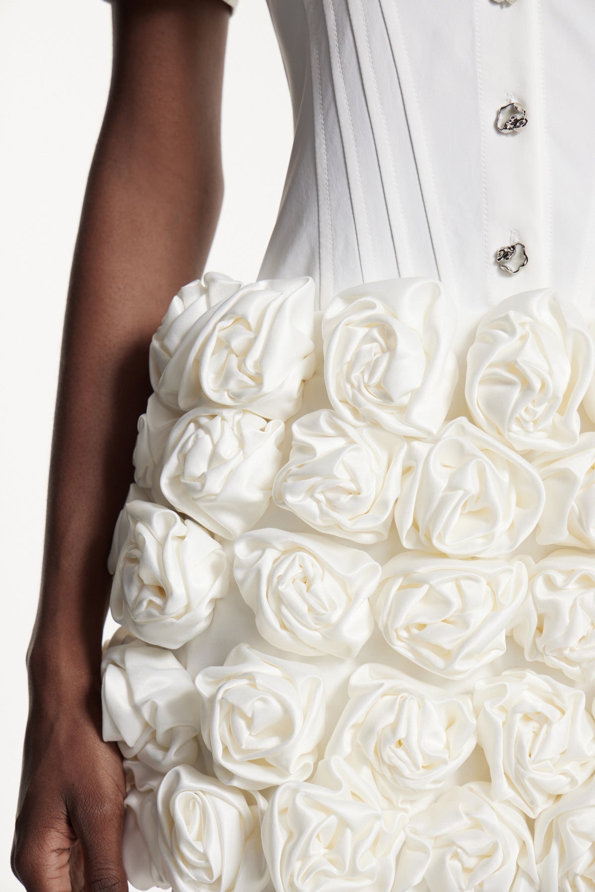 Edmao Flower Ruch Mini Dress