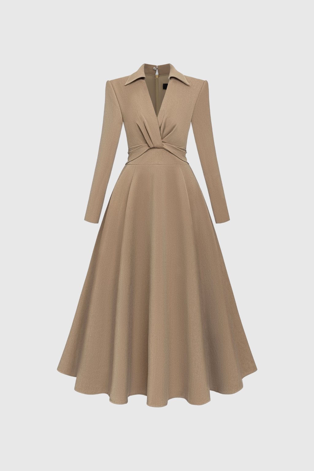 Desmond Long Sleeve Twist Ruffle Maxi Dress