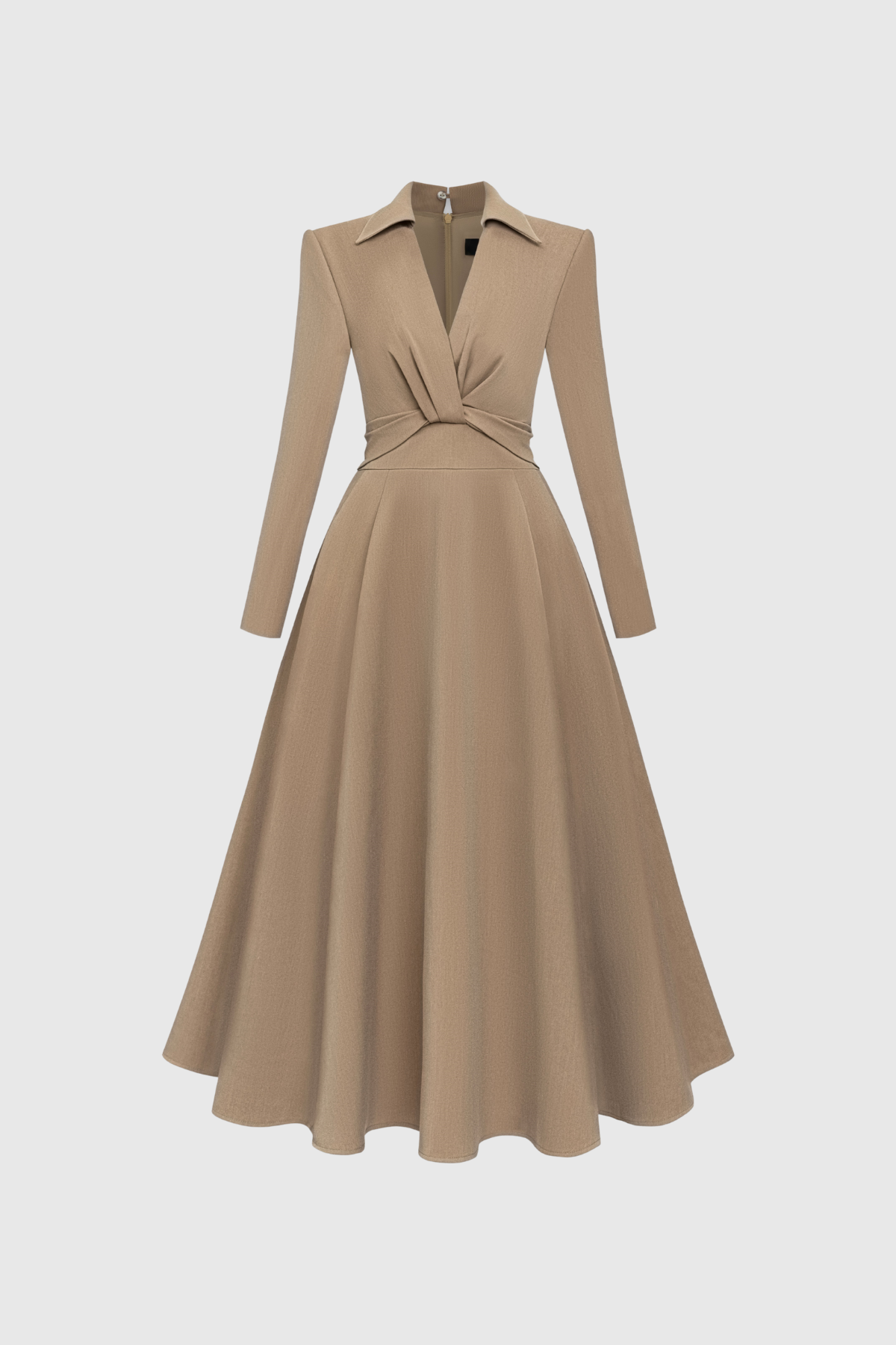 Desmond Long Sleeve Twist Ruffle Maxi Dress