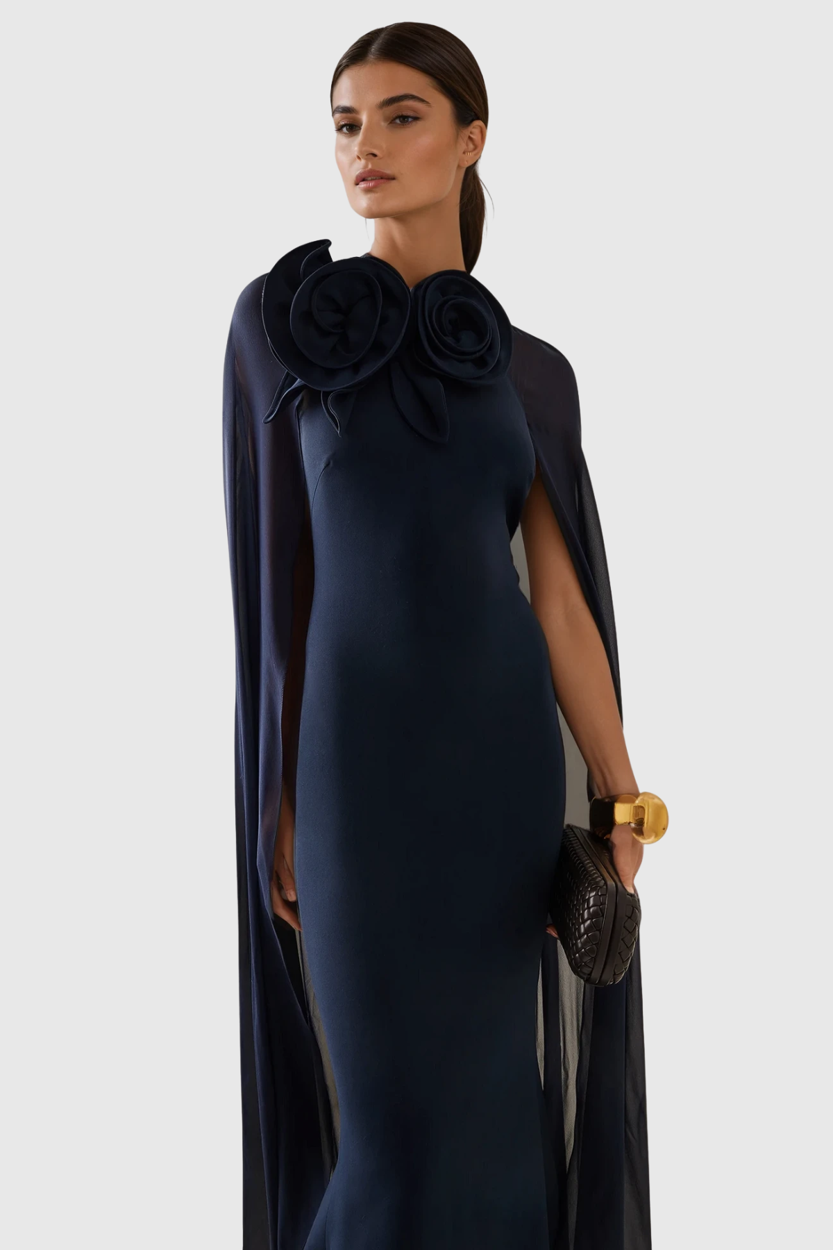 Dezirinda Flower Shawl Maxi Dress