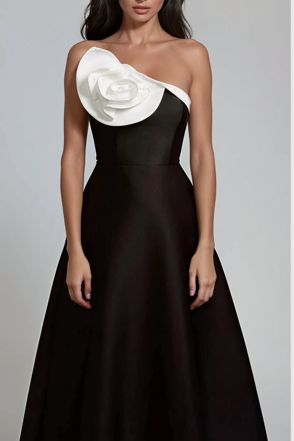 Daniele Flower Asymmetric Maxi Dress