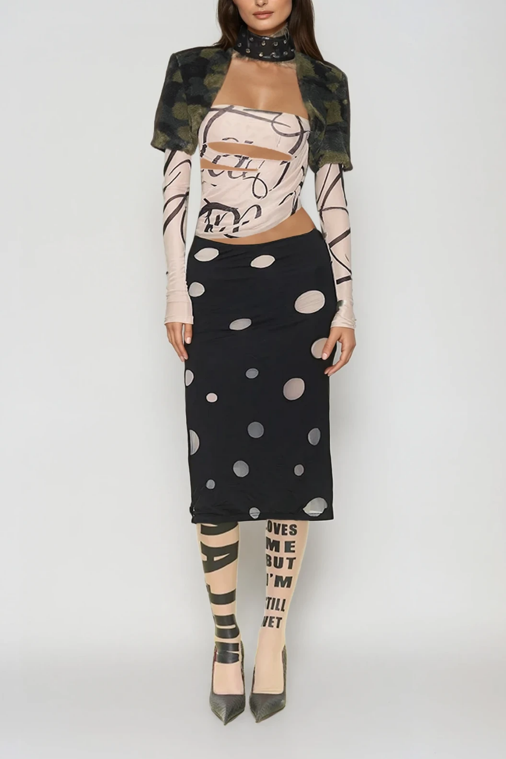 Daumantas Camouflage Faux Fur Jacket