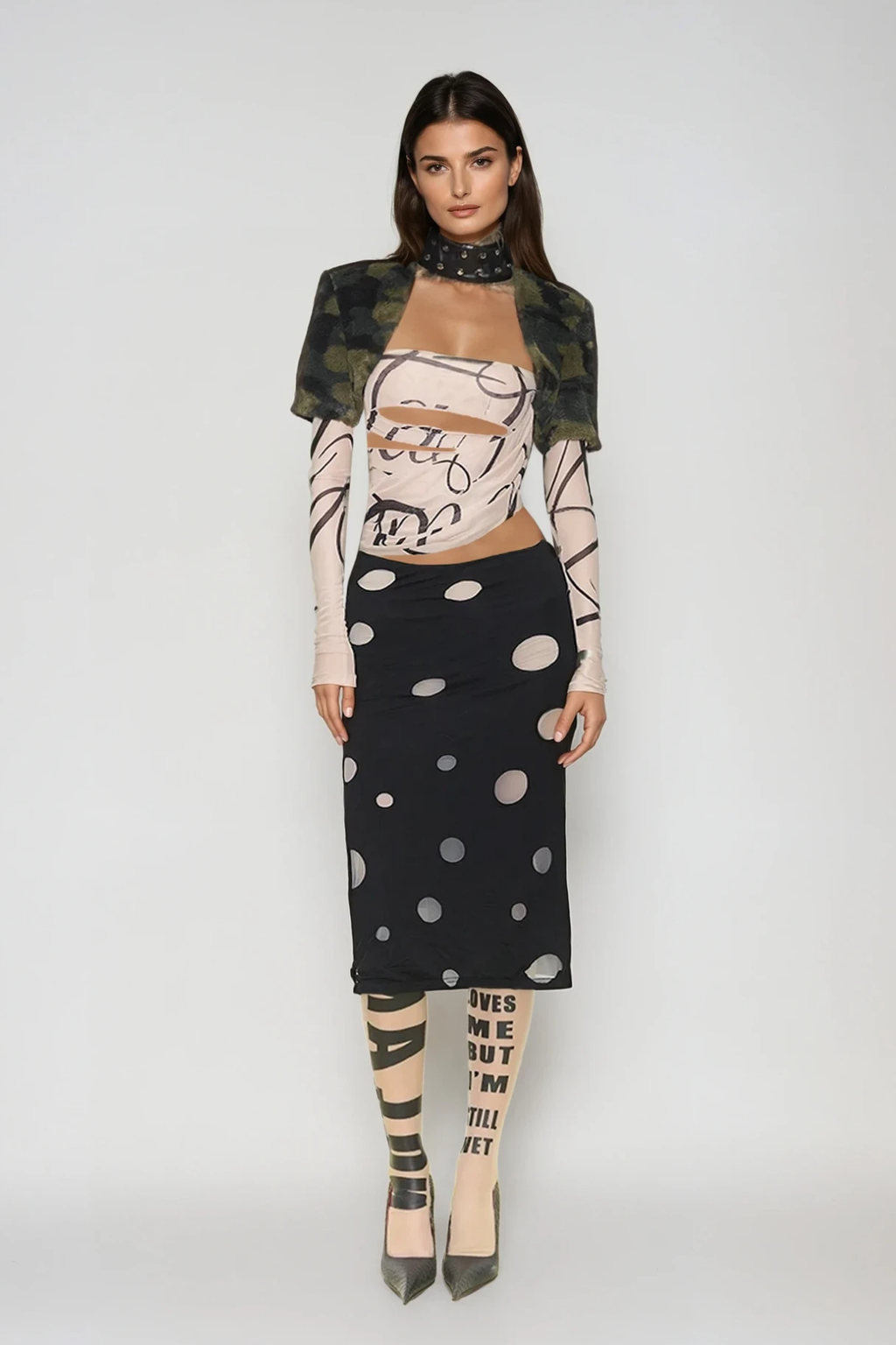 Daumantas Camouflage Faux Fur Jacket