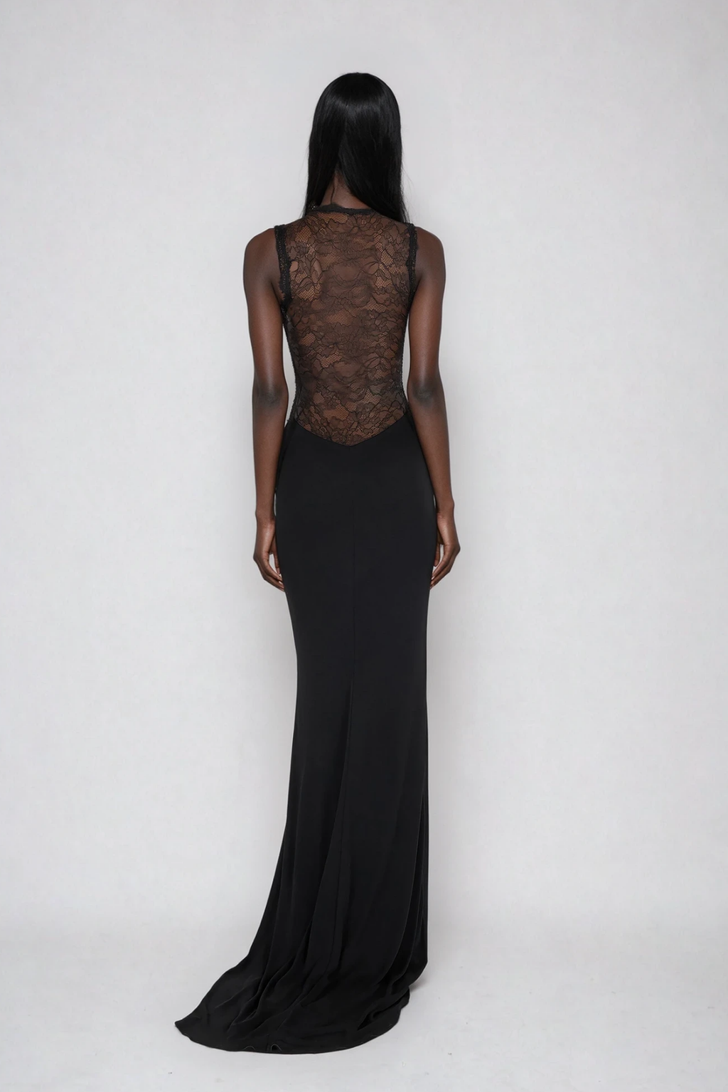 Davaa Sleeveless Twist Lace Maxi Dress
