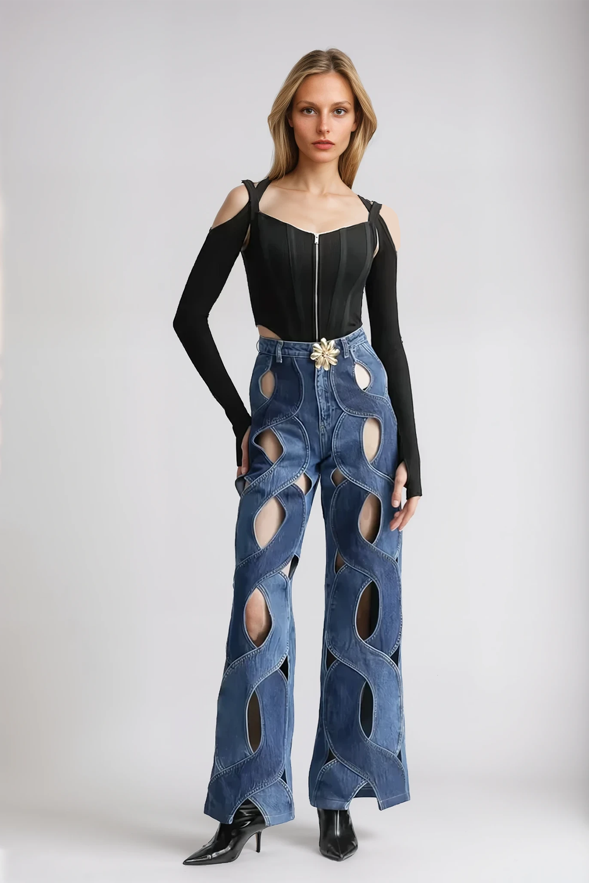 Abigail  Cutout Denim Jeans