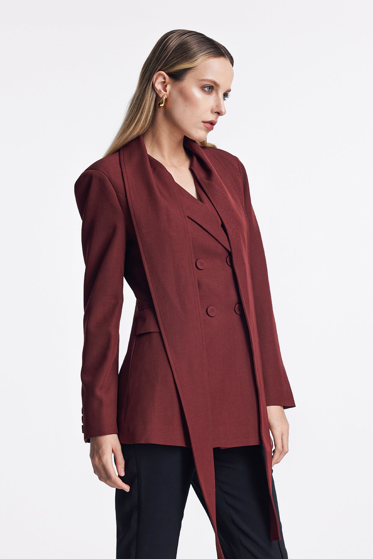 Acsah Shawl Fringe Blazer