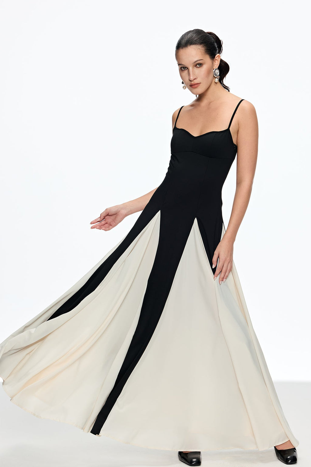 Adiel Deconstruct Ruch Spaghetti Maxi Dress