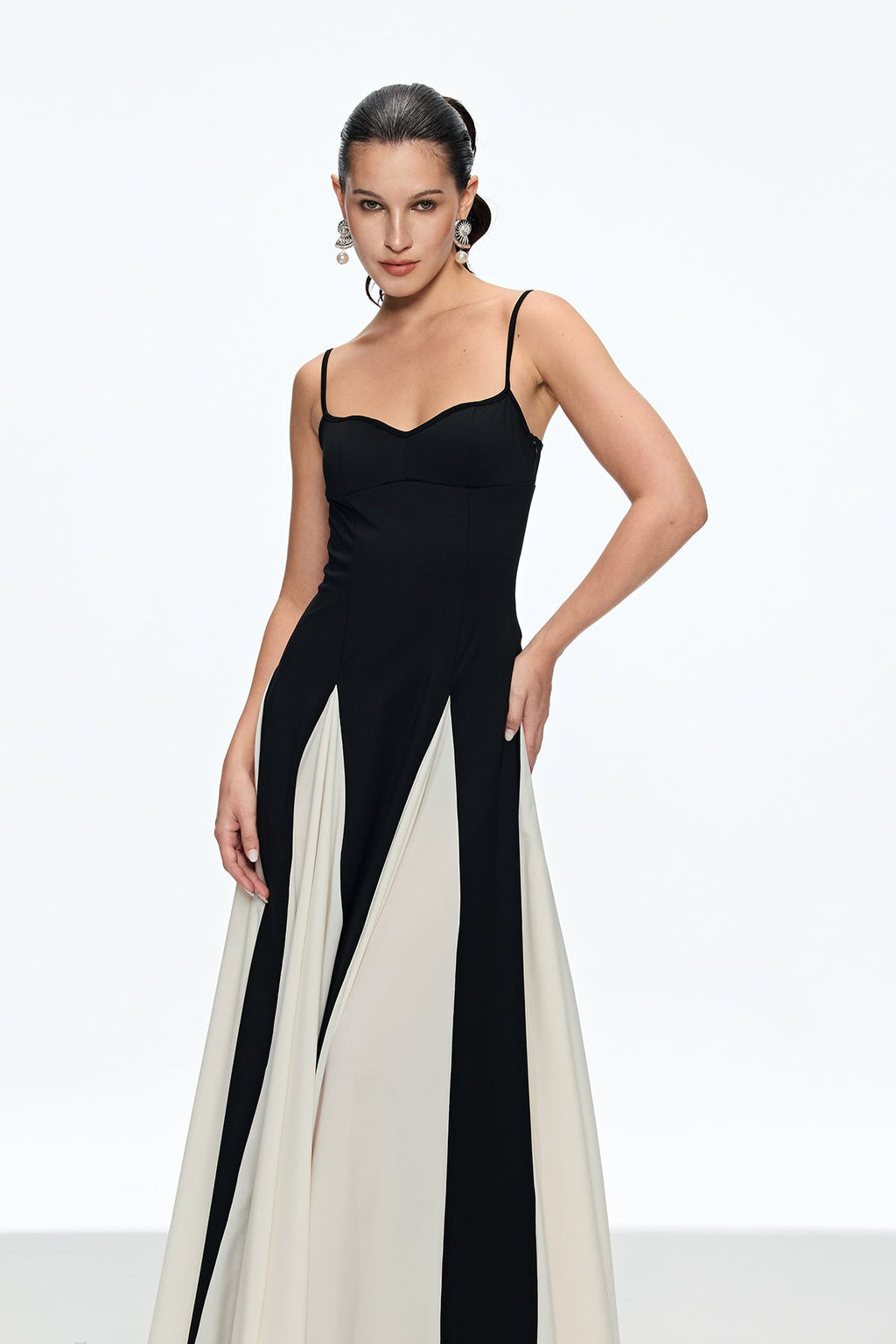 Adiel Deconstruct Ruch Spaghetti Maxi Dress