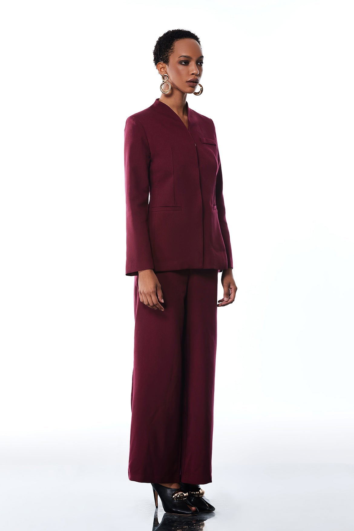 Adwoa Stand Collar Pants Set