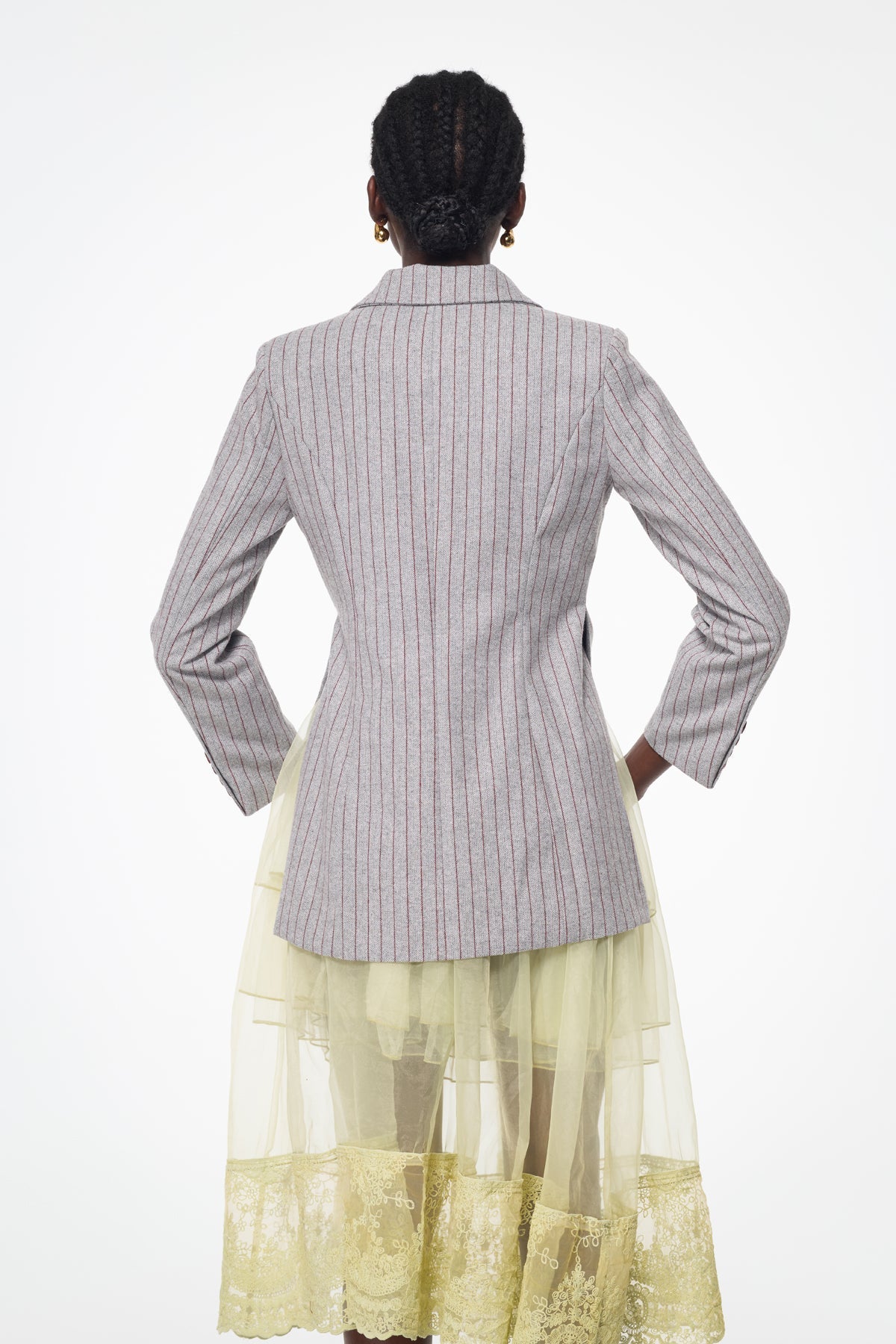 Agost Stripe Asymmetric Blazer