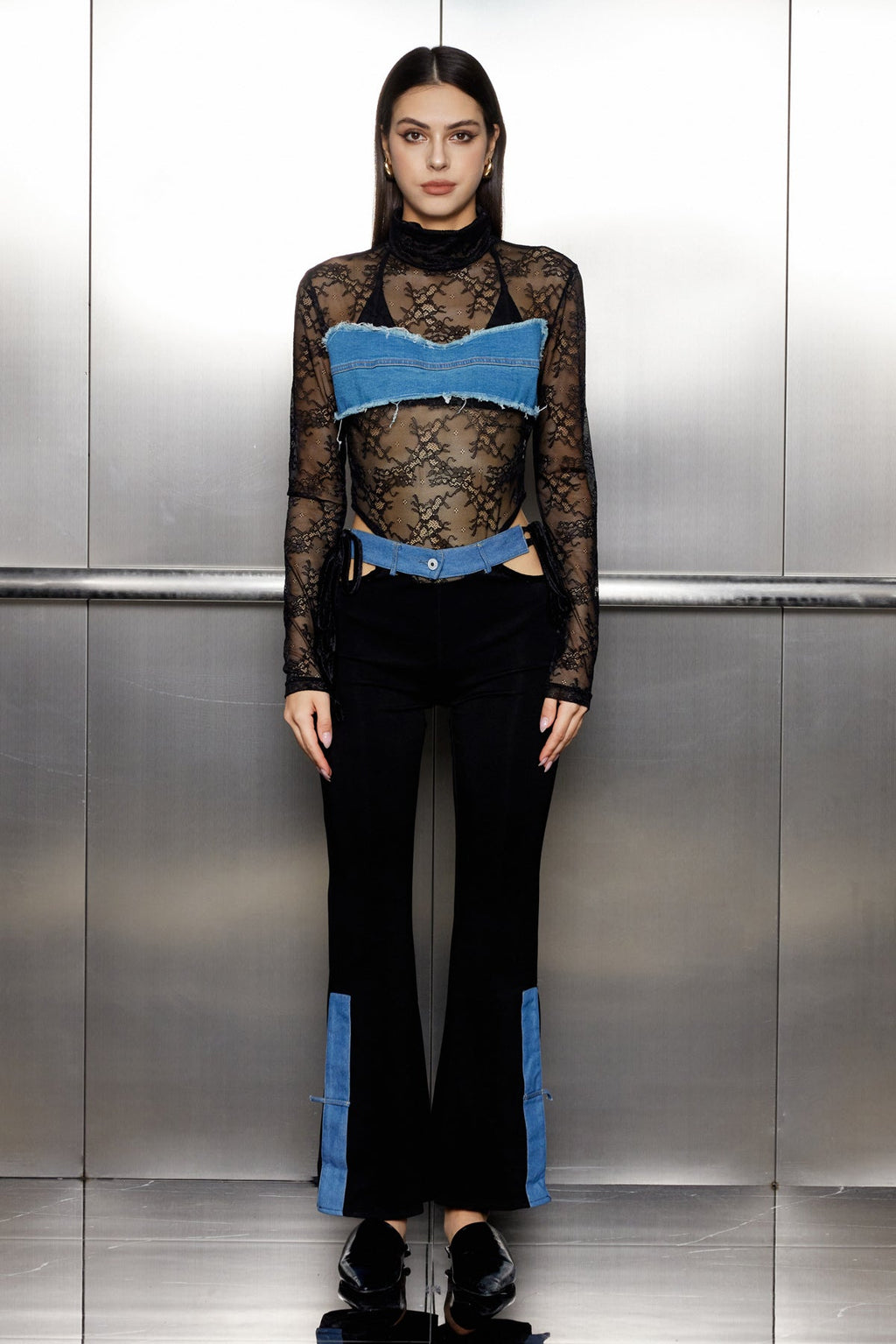 Ajani Lace Deconstruct Bodysuit