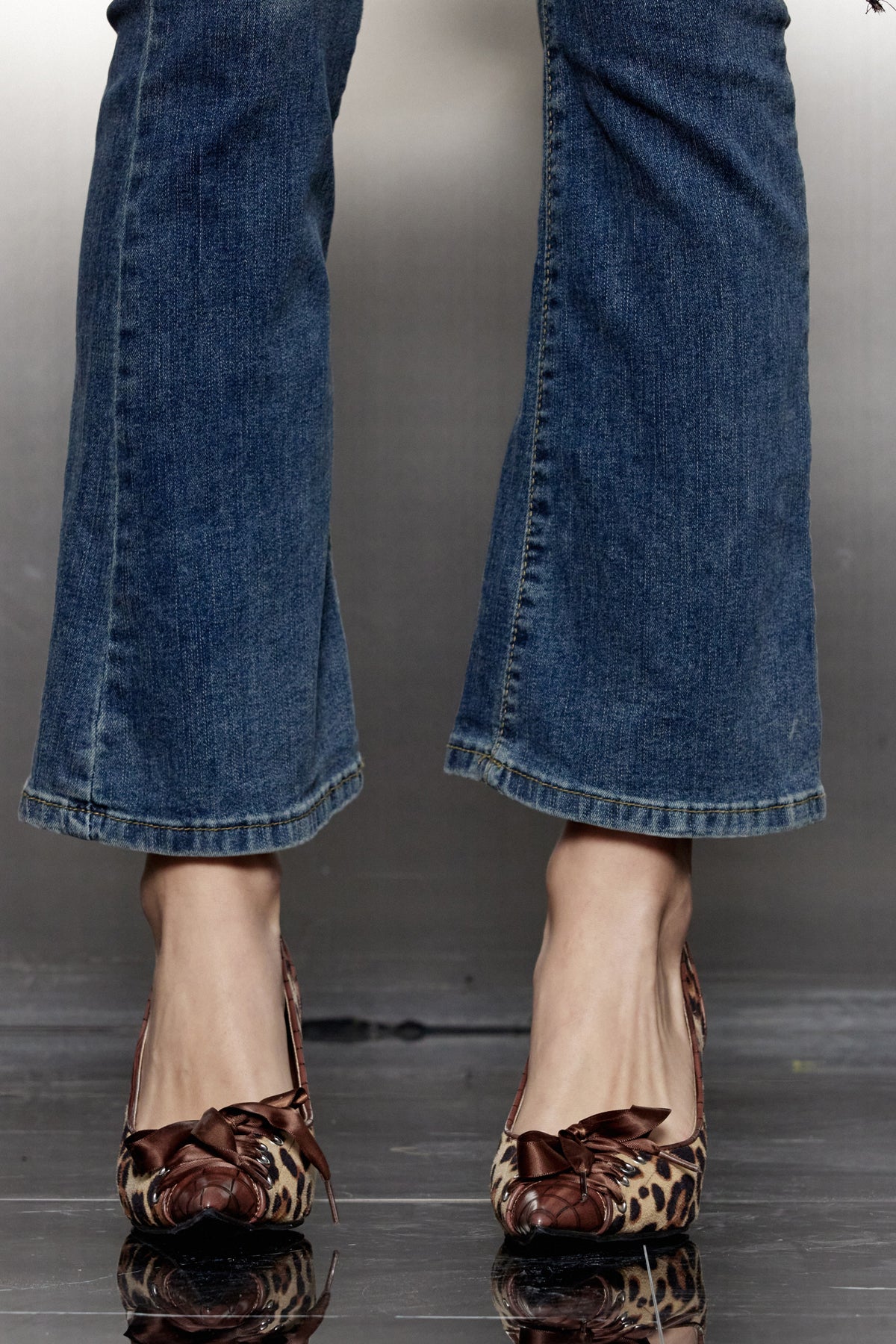 Akikta Leopard Lace Up High Heels