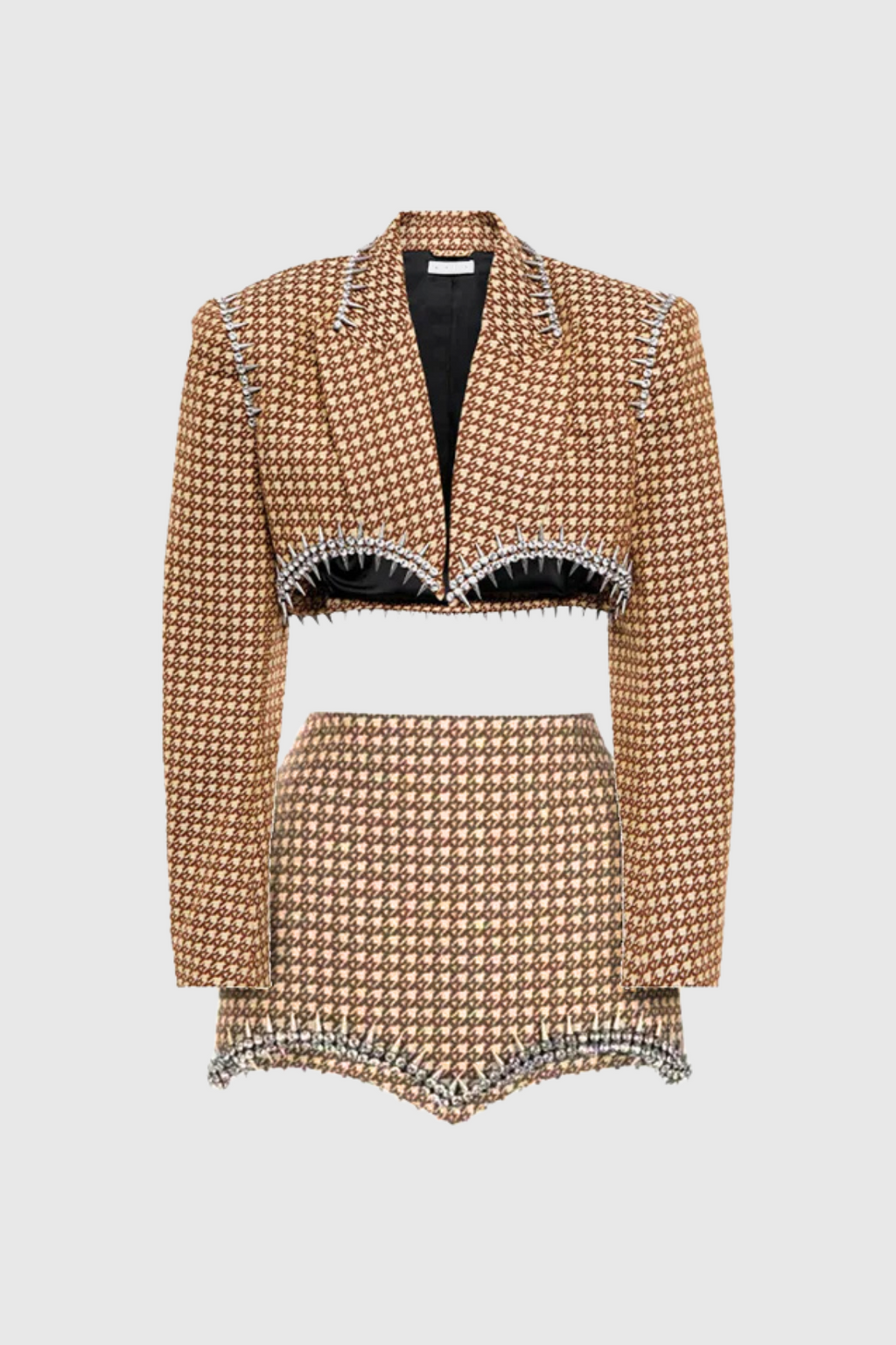 Alchemy Rhinestone Lapel Skirt Set