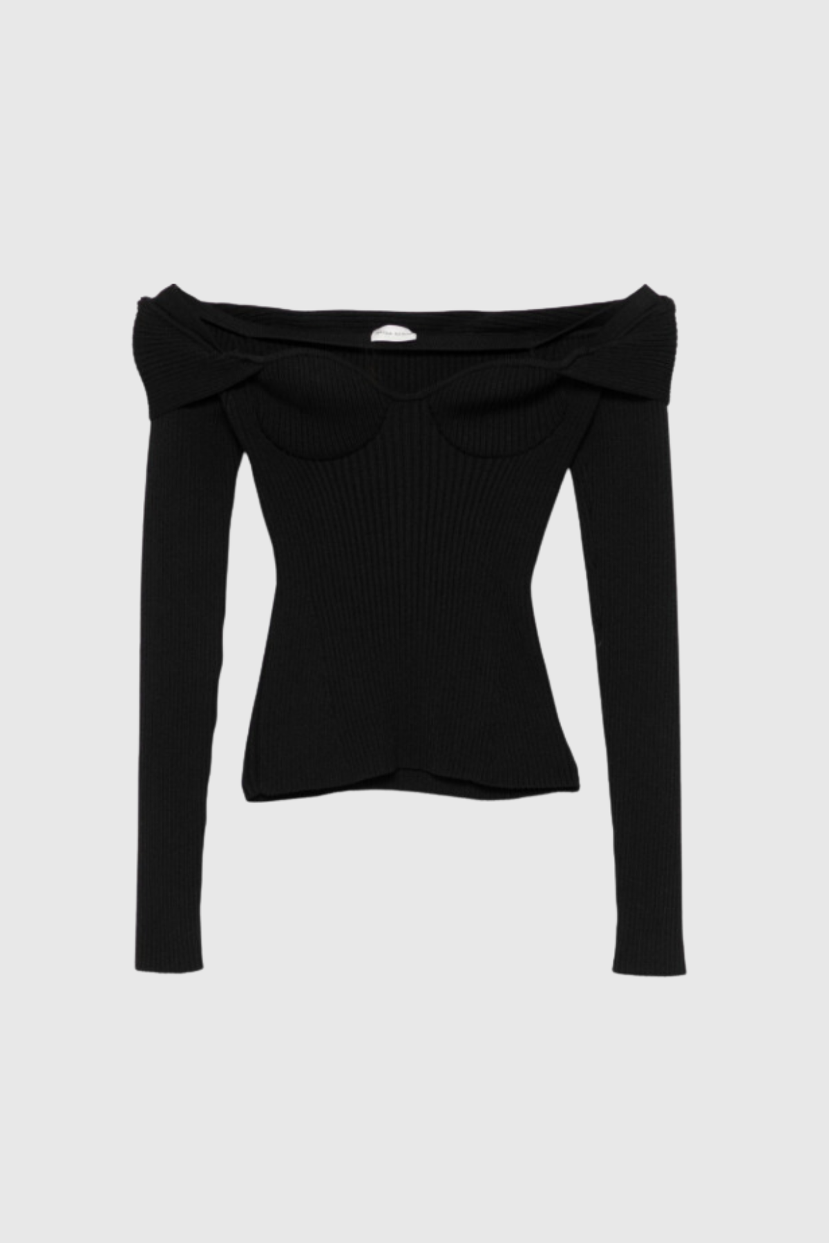 Alistair Low Neck Knit Top In Black