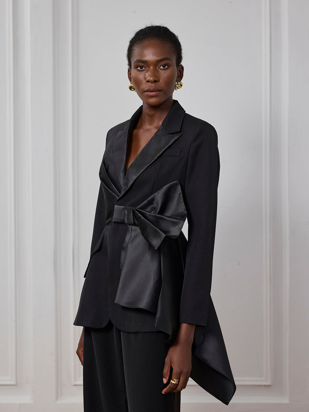 Alma Bodycon Cutout Bow Blazer