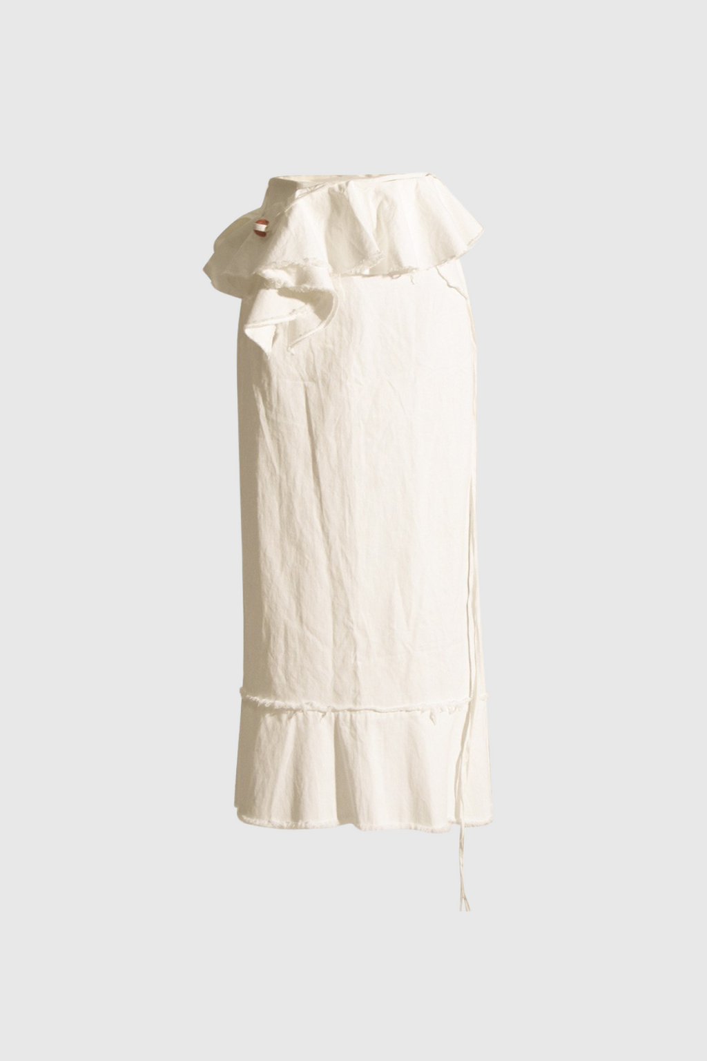 Alohi Fringe Ruffle Lace Up Skirt