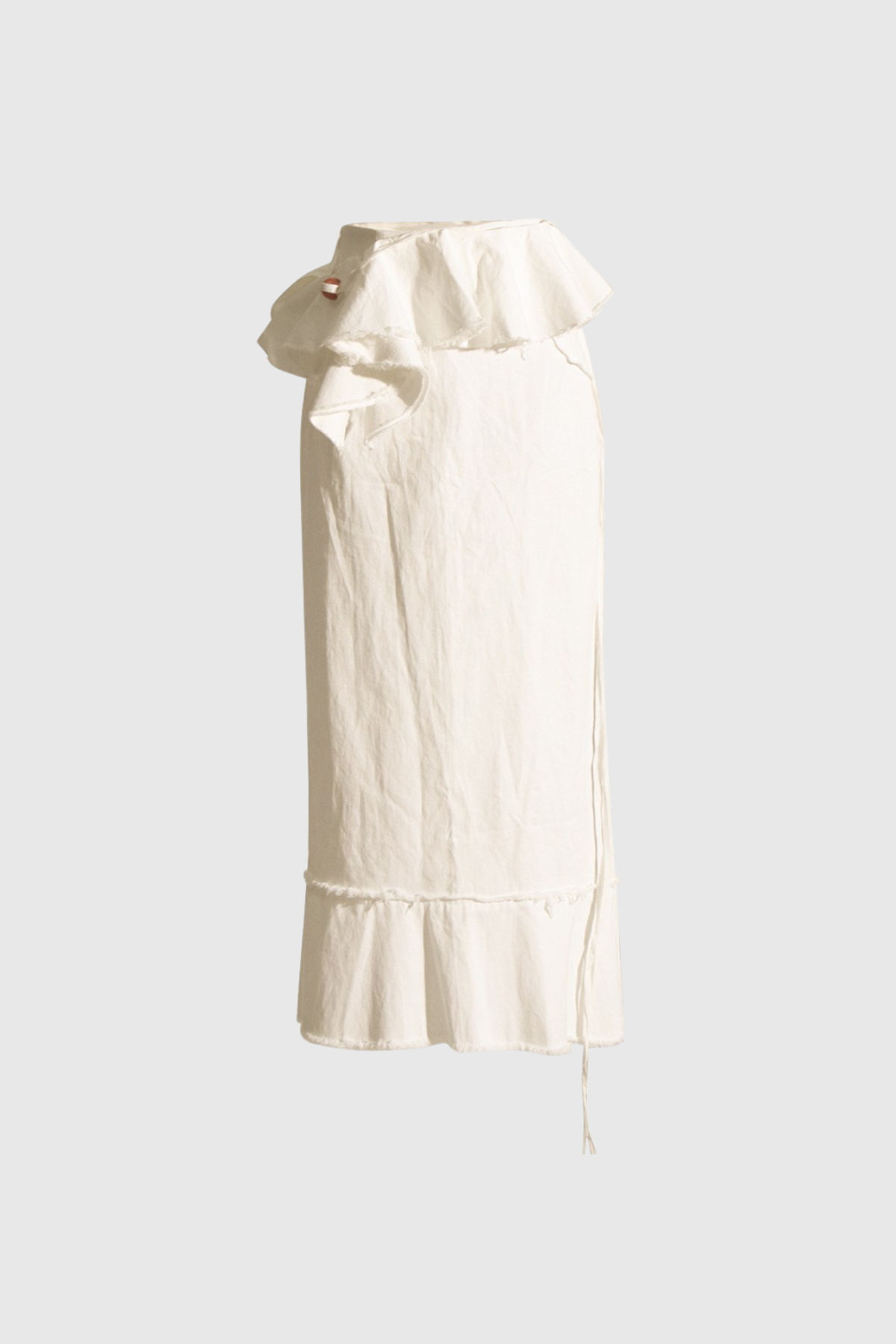 Alohi Fringe Ruffle Lace Up Skirt