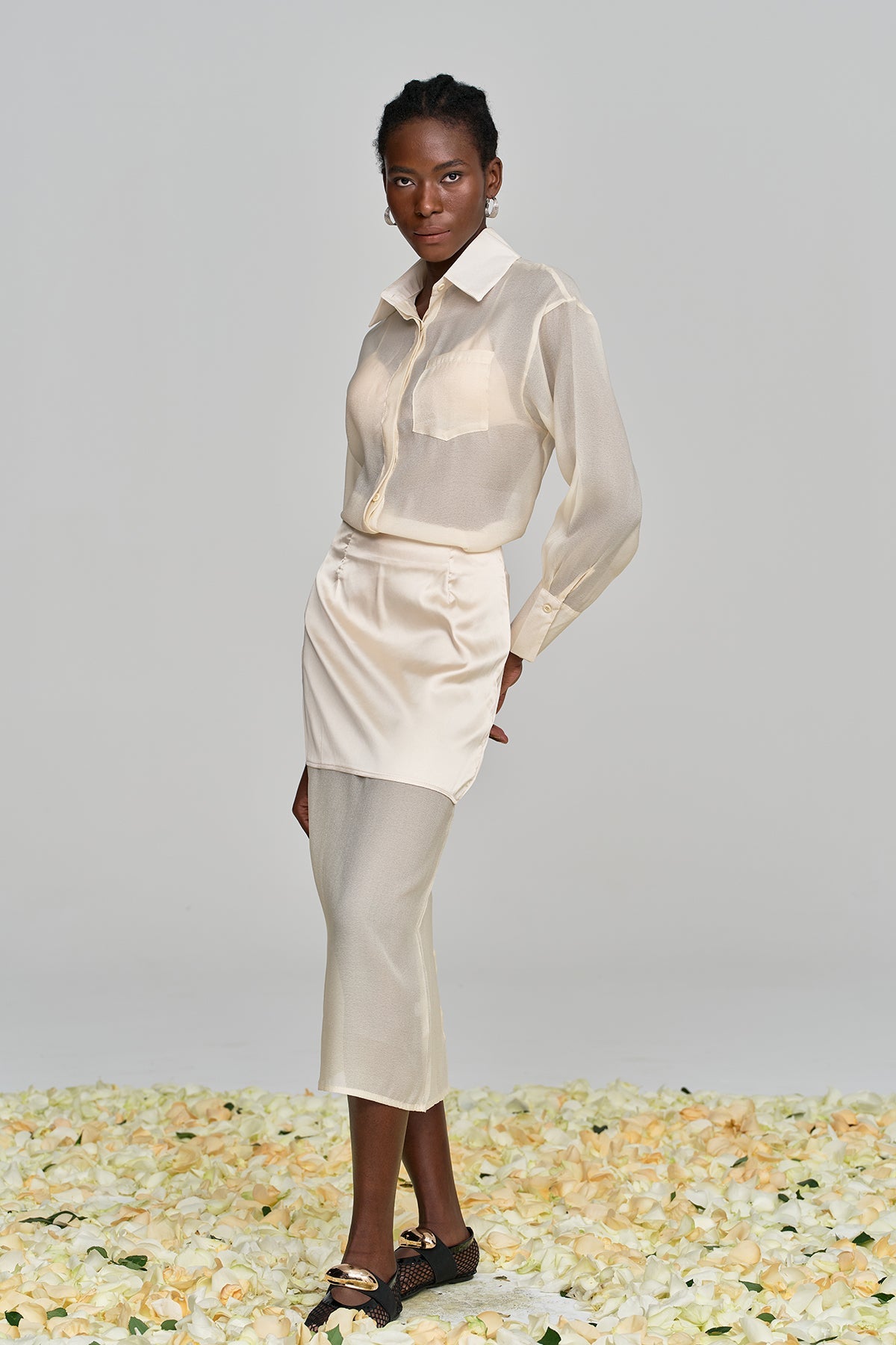 Alonzo Mesh High Rise Skirt Set