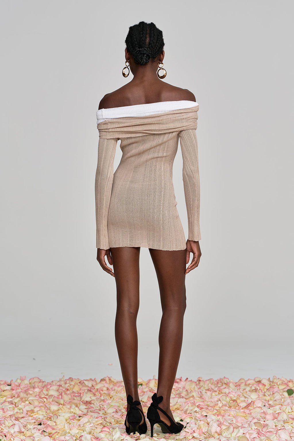 Althea Off Shoulder Hayley Knit Mini Dress