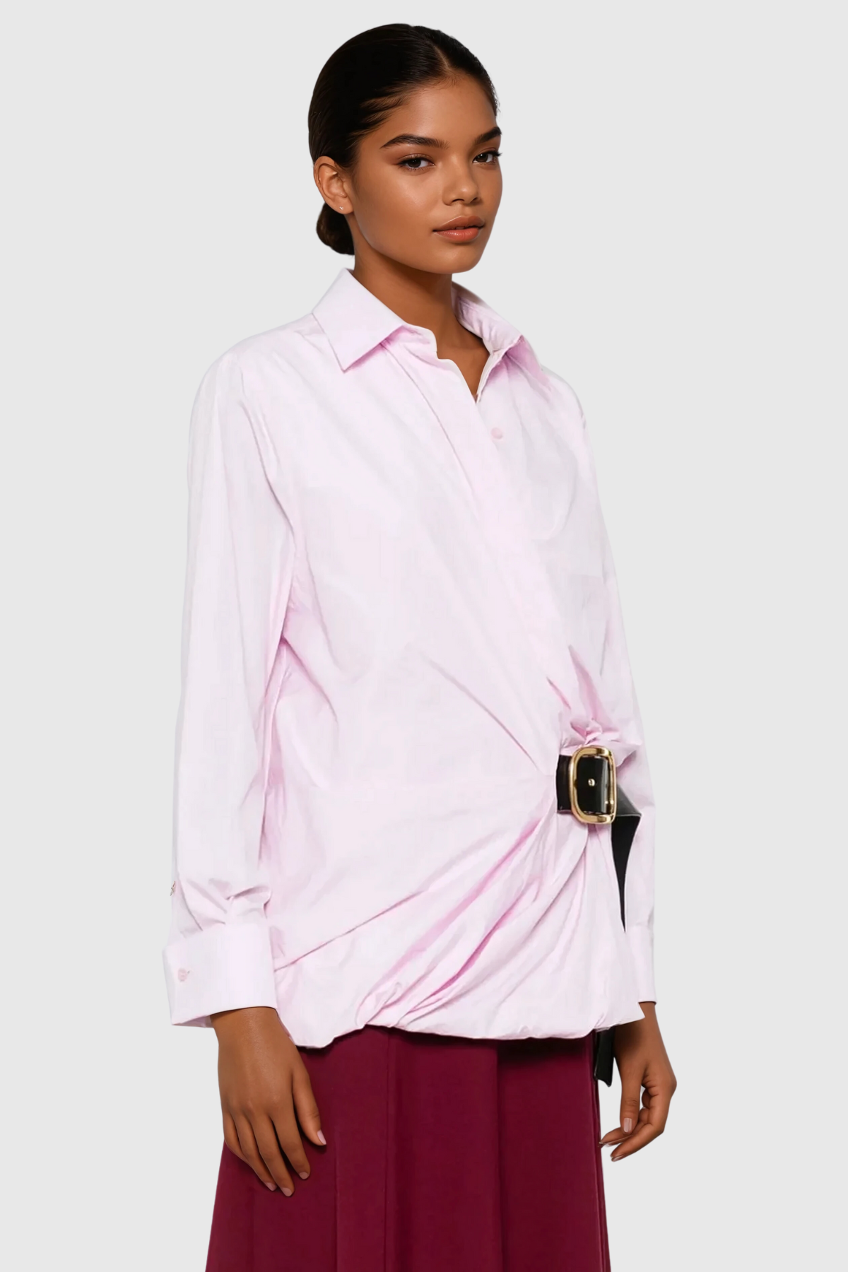 Altilde Ruch Buckle Shirt In Slight Pink