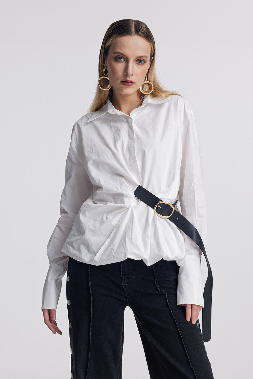 Altilde Ruch Buckle Shirt In White