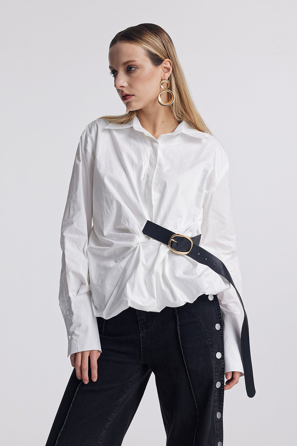 Altilde Ruch Buckle Shirt In White