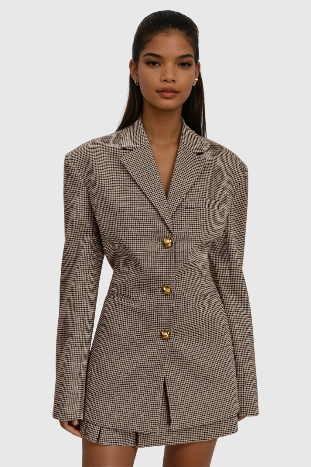 Alvan Grid Buckle Blazer