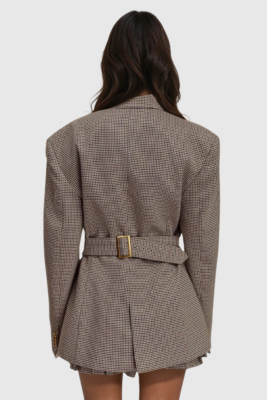 Alvan Grid Buckle Blazer