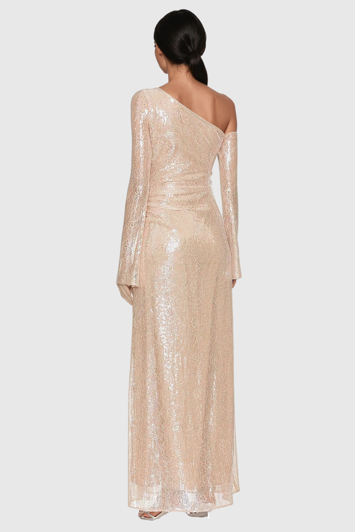 Ambella Sequin Lace Flower Maxi Dress