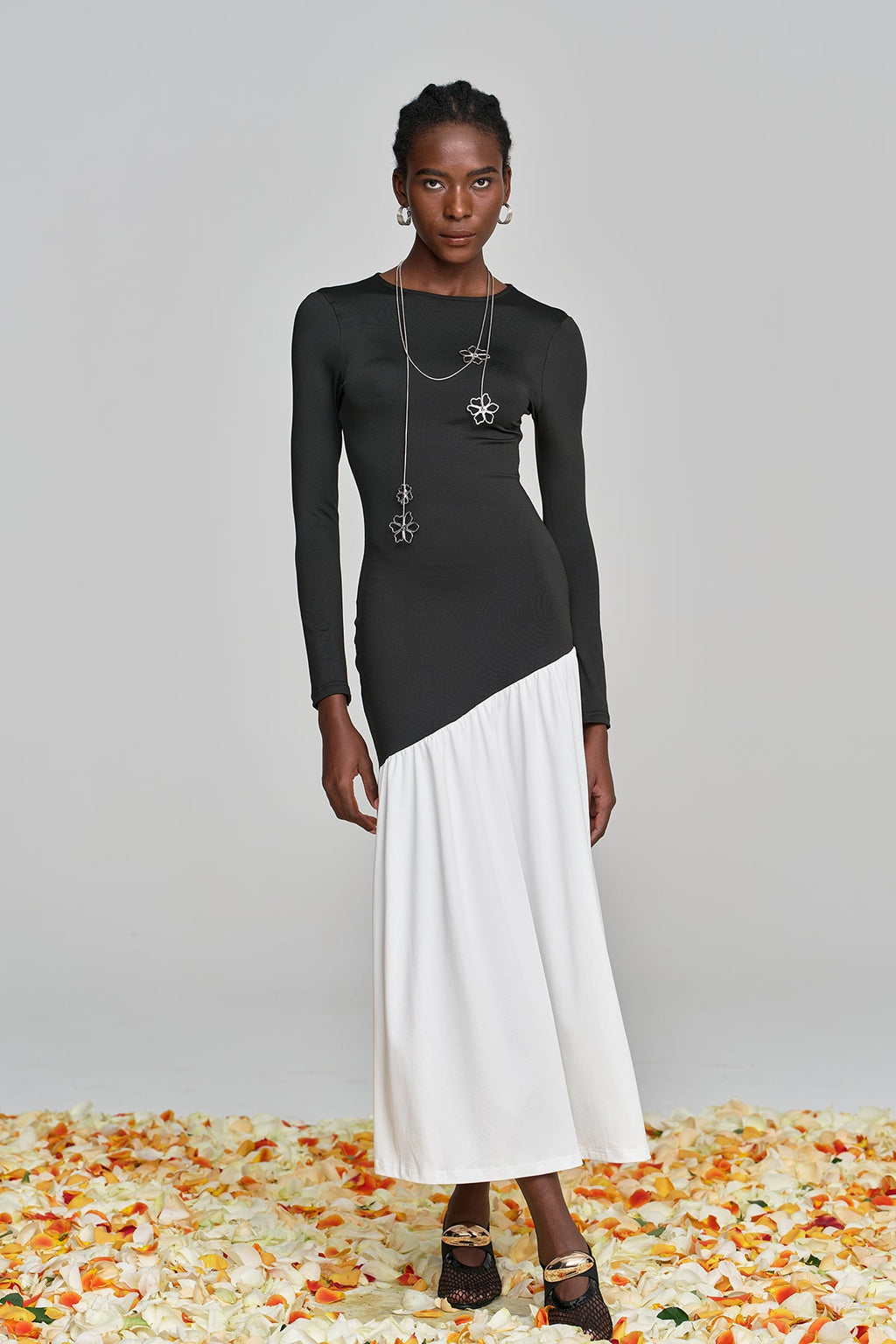 Ambre Deconstruct Ruch Bodycon Maxi Dress