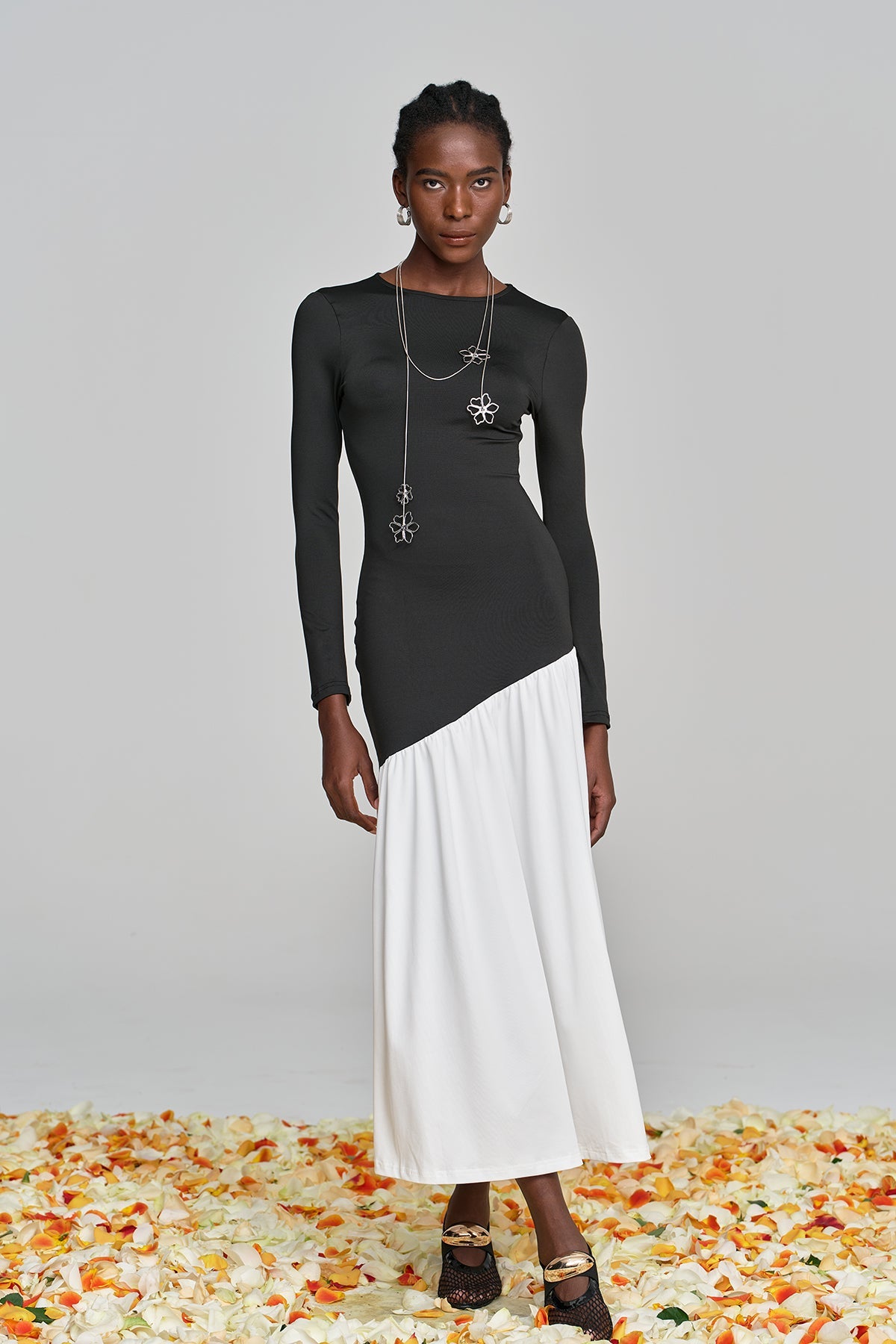 Ambre Deconstruct Ruch Bodycon Maxi Dress