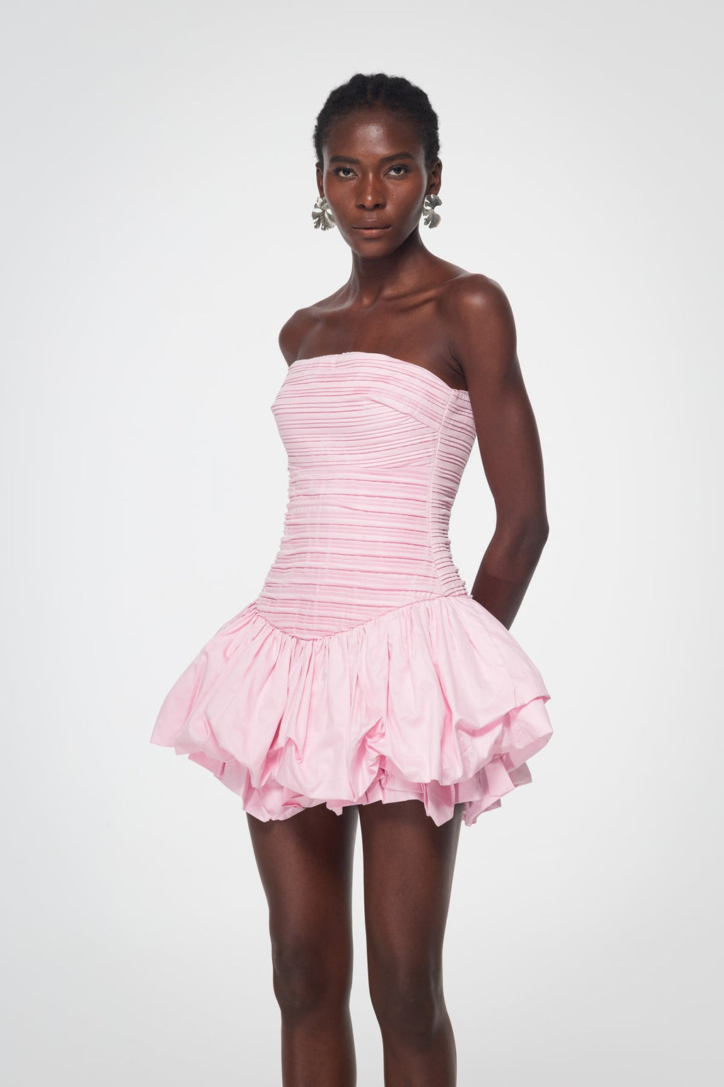 Amerigo Ruch Strapless Mini Dress In Pink