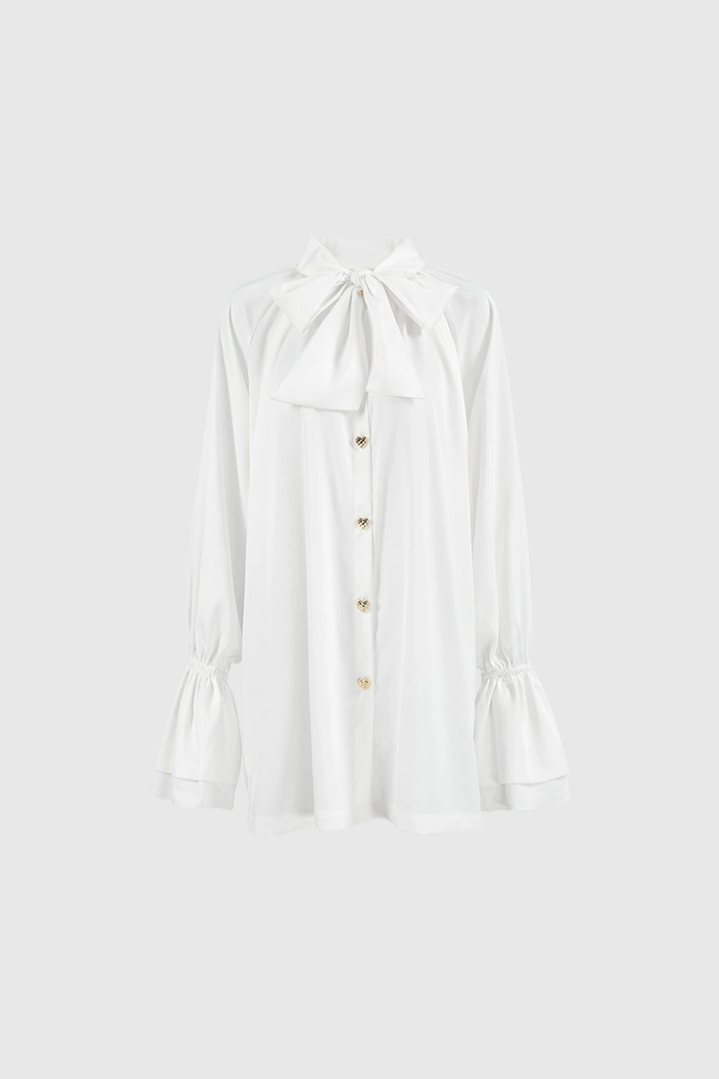 Amethyst Ruffle Bow Lace Up Shirt