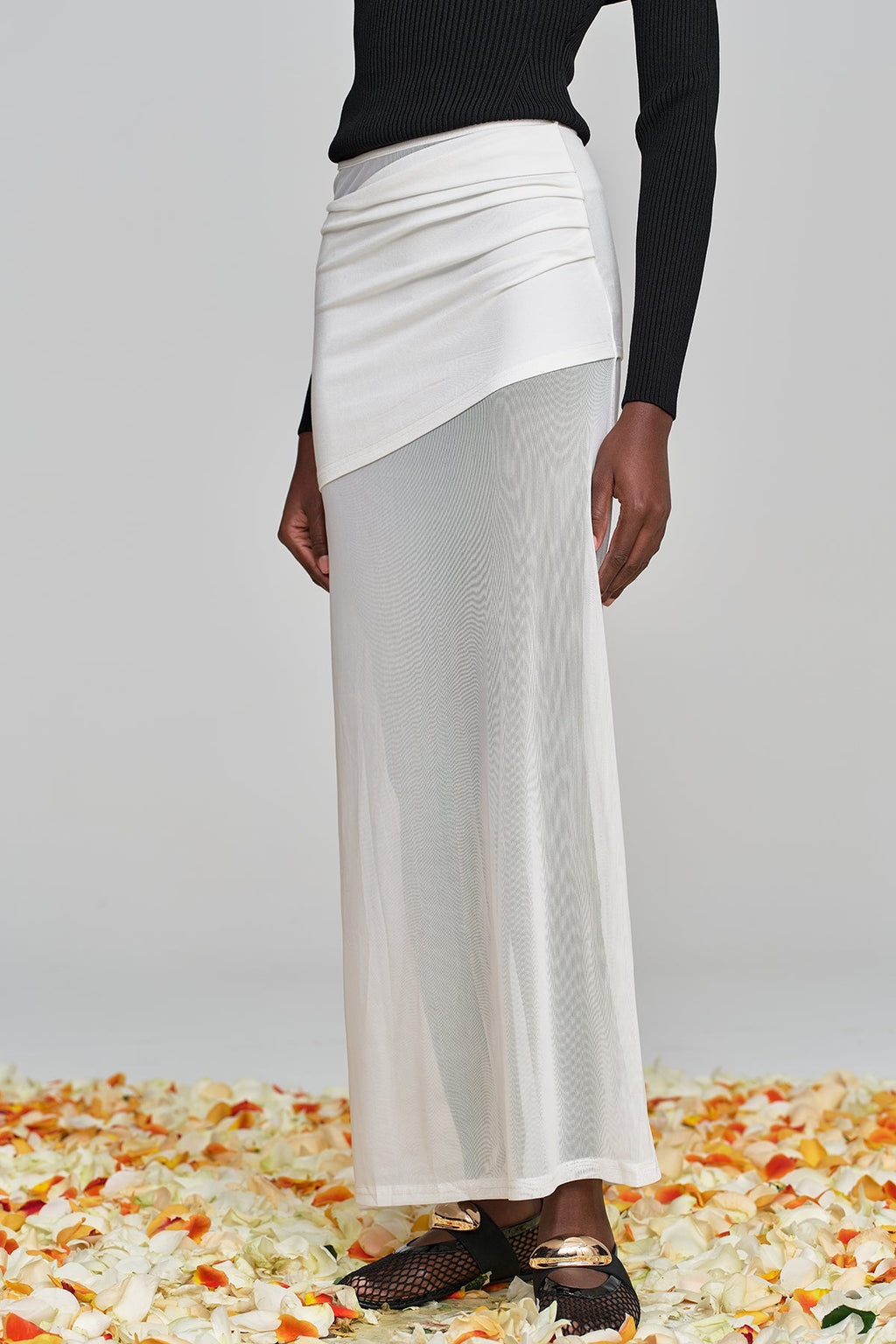 Amilcare Mesh Ruch Skirt