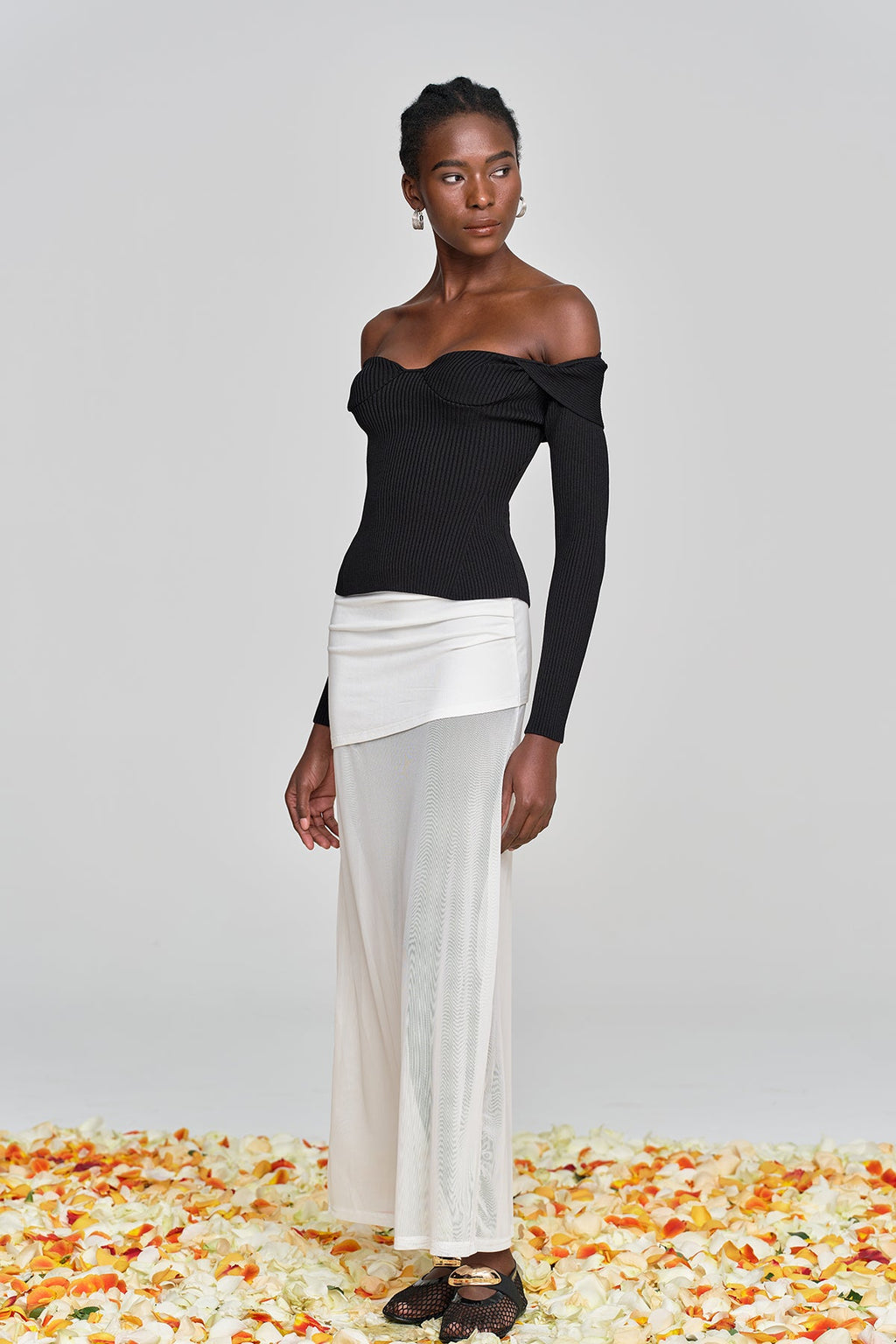 Amilcare Mesh Ruch Skirt