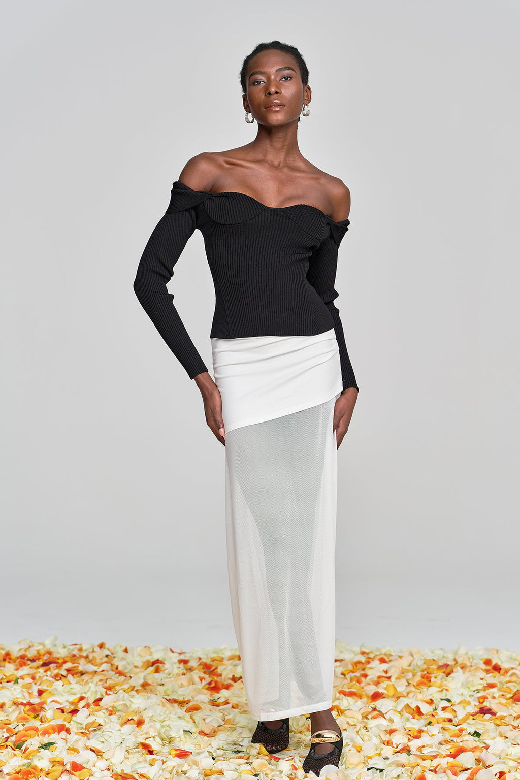 Amilcare Mesh Ruch Skirt