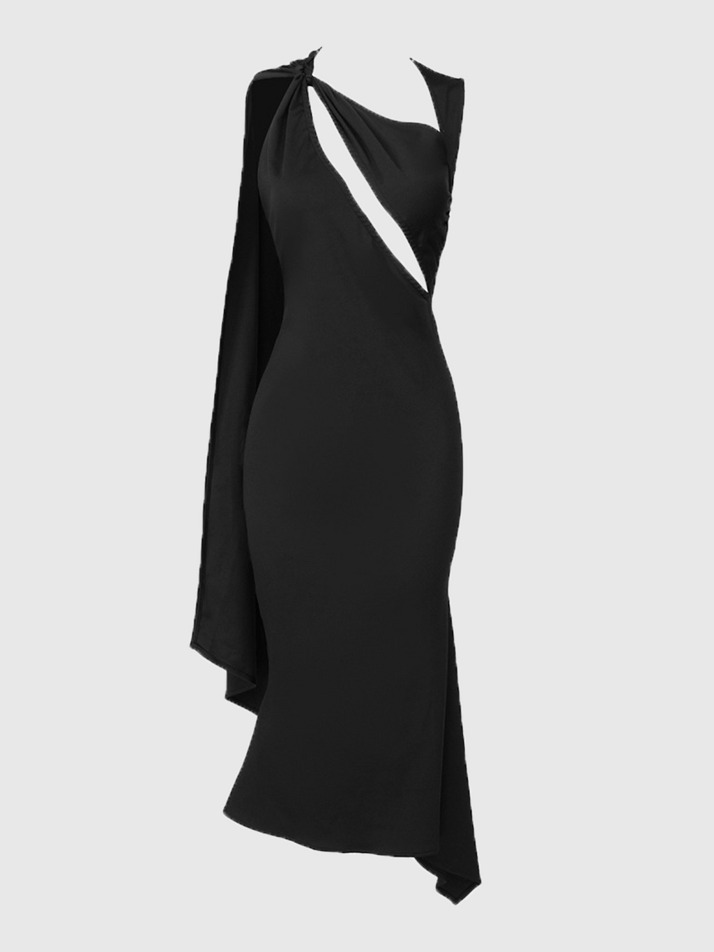 Amirah Cutout Backless Ruffle Midi Dress