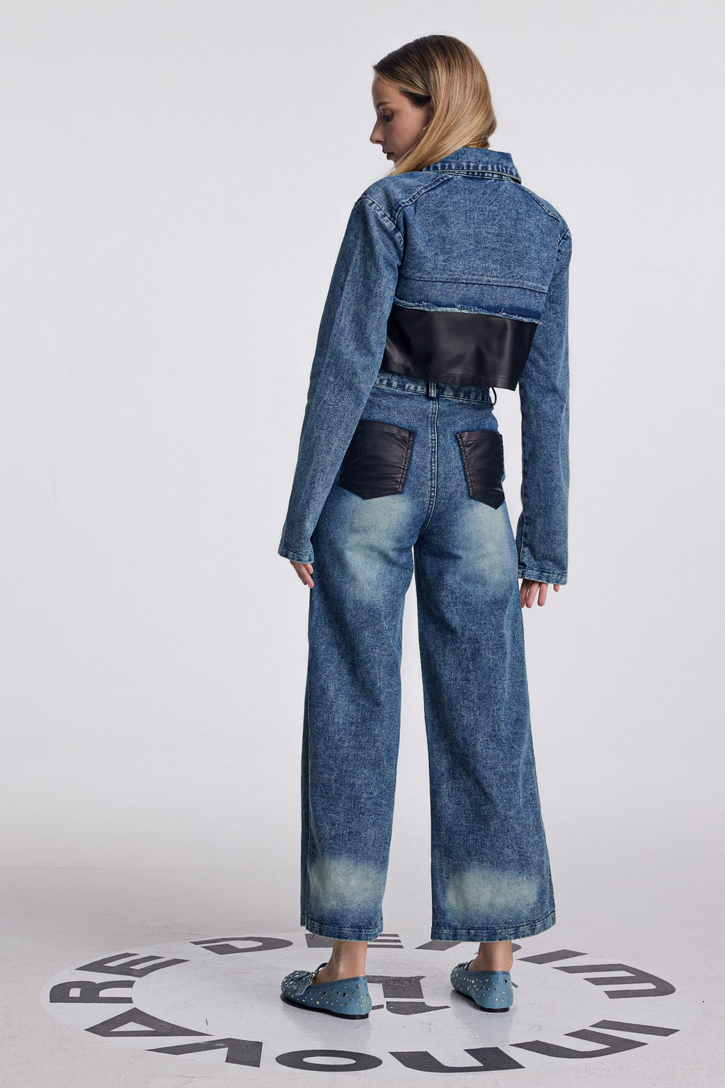 Amro Deconstruct Fringe Denim Pants Set