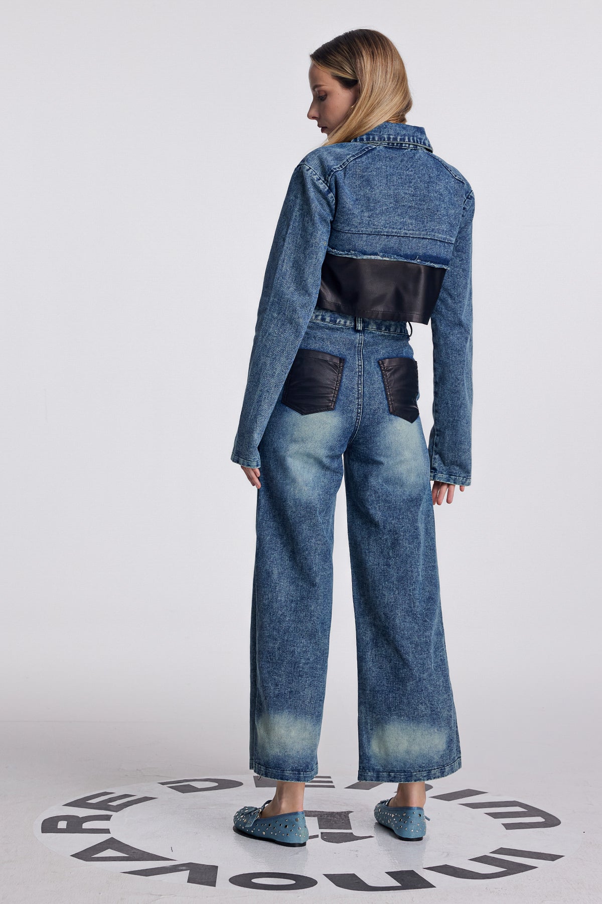 Amro Deconstruct Fringe Denim Pants Set