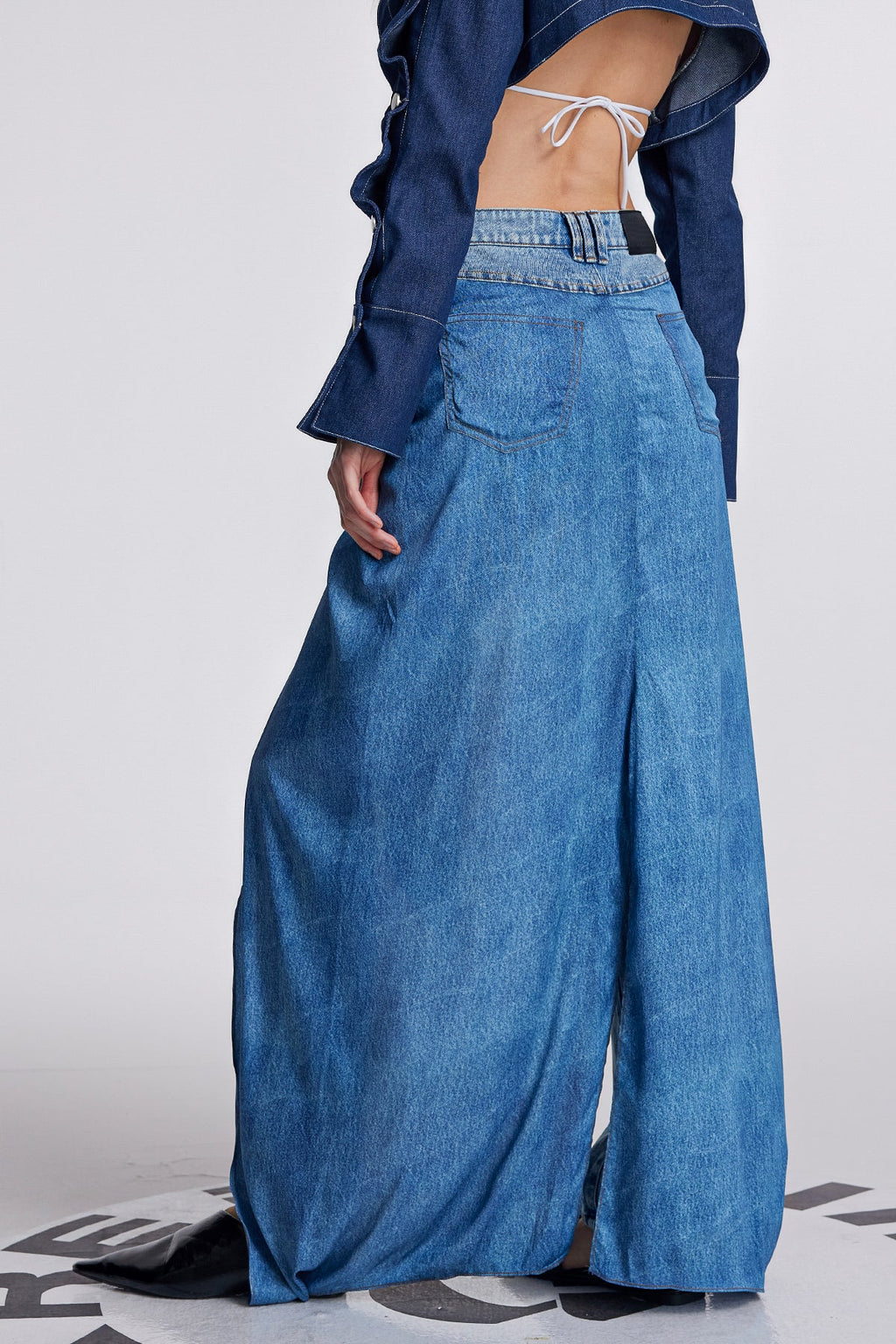 Anahita Deconstruct Lace Up Ruch Jeans