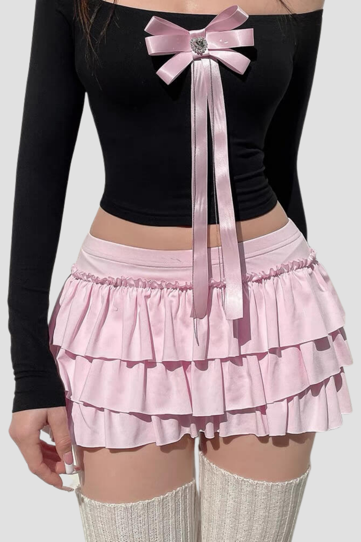 Anandi Ruffle Bow Ruch Skirt