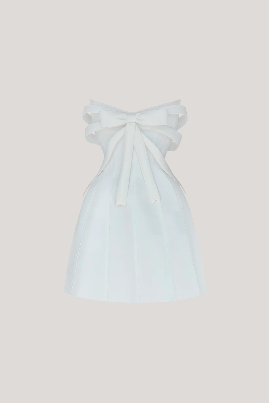 Ananiasz Strapless Bow Bodycon Mini Dress In White