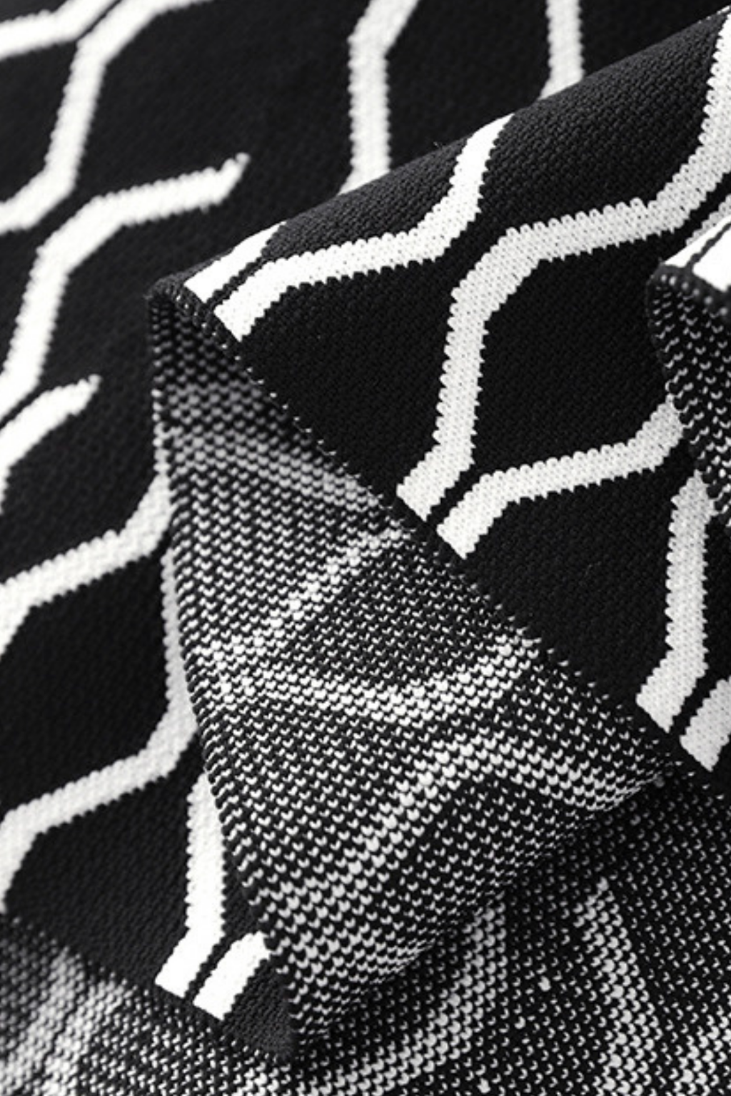 Anas Grid Sleeveless Ruffle Knit Mini Dress