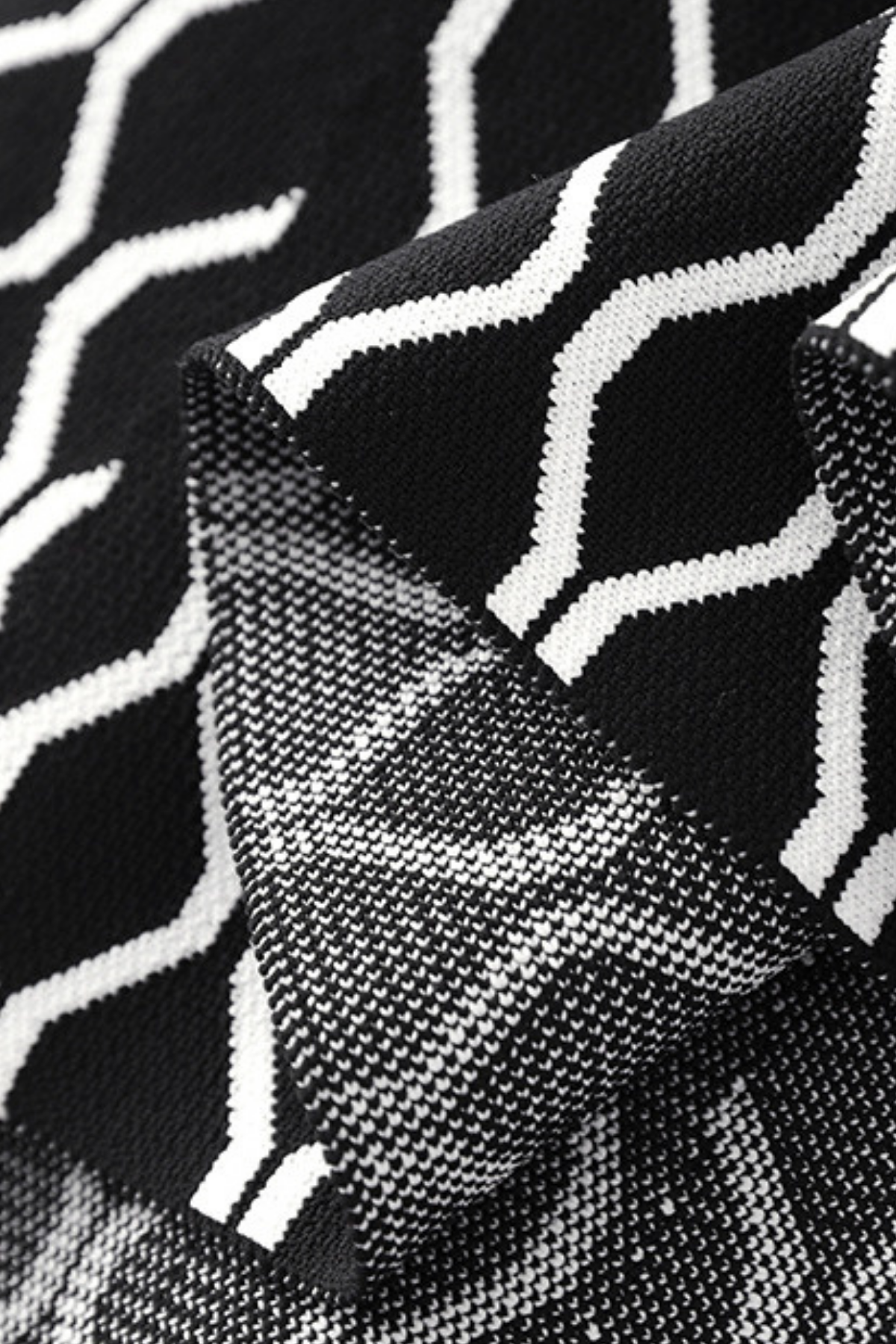 Anas Grid Sleeveless Ruffle Knit Mini Dress