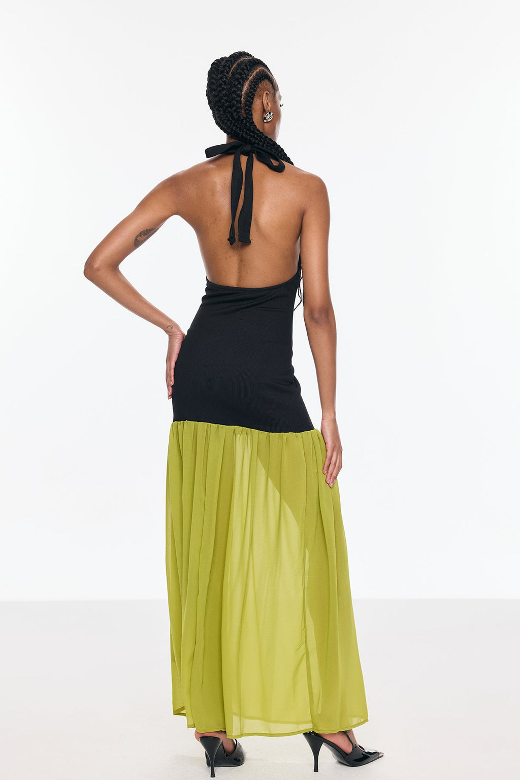 Anatoli Cutout Halter Neck Backless Split Maxi Dress