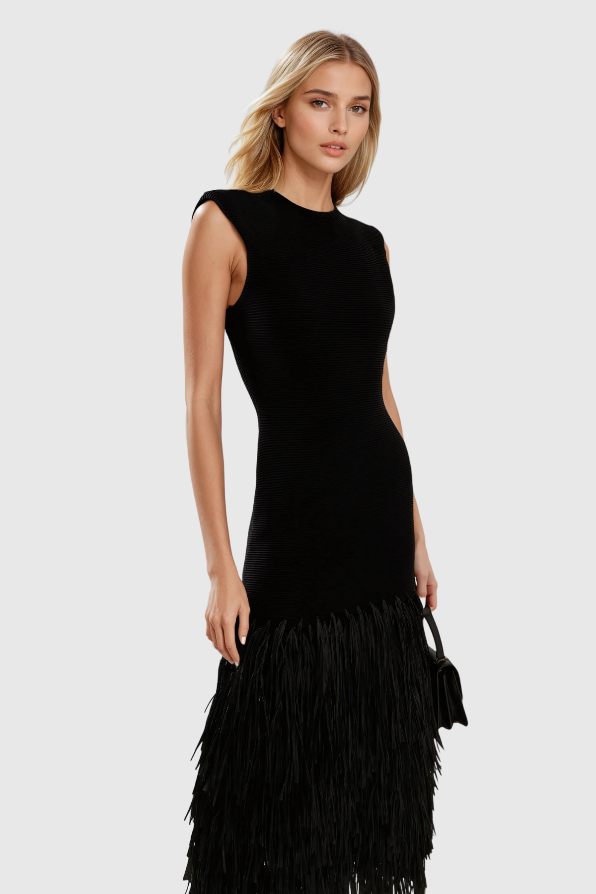 Anatoliy Fringe Backless Maxi Dress