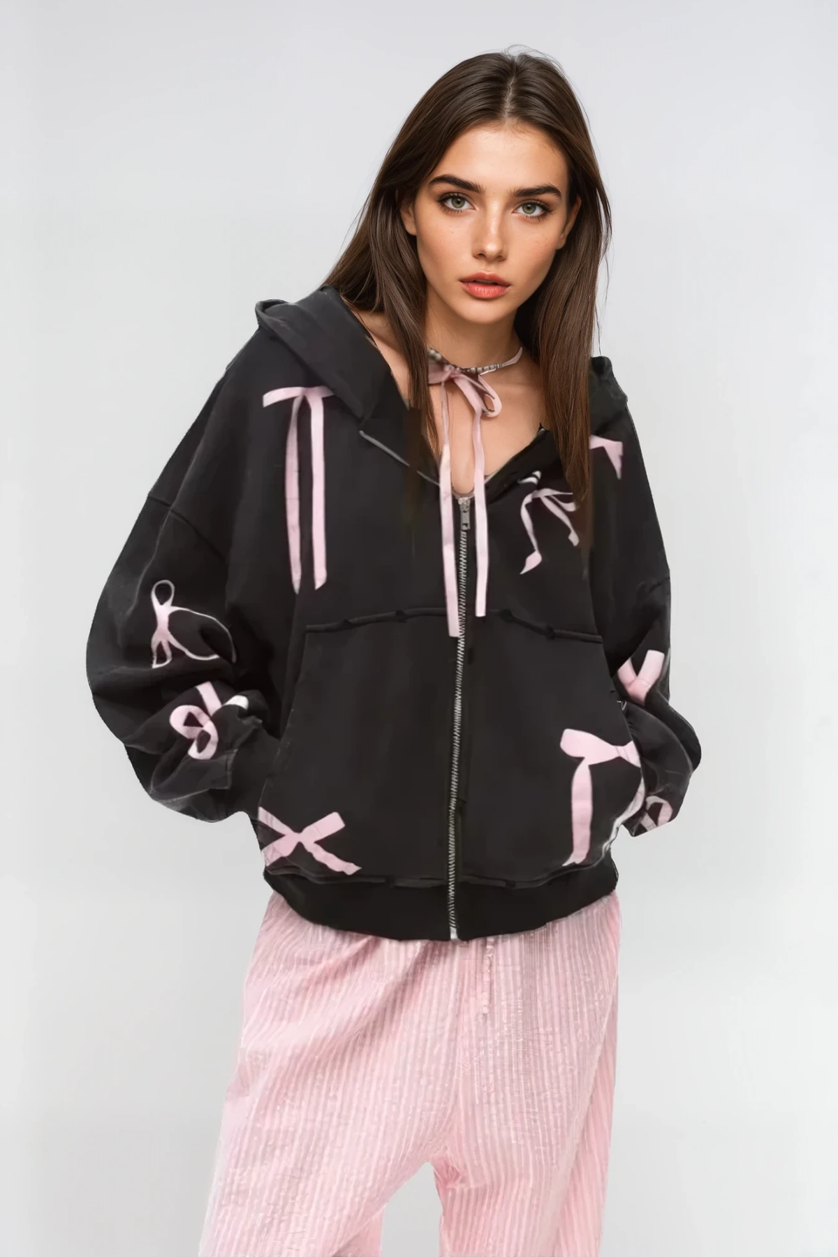 Angeli Bow Hooded Jacket