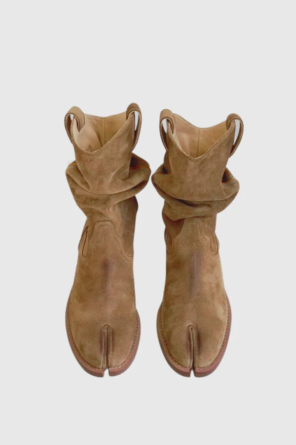 Angelique Suede Cowboy Tabi Boots