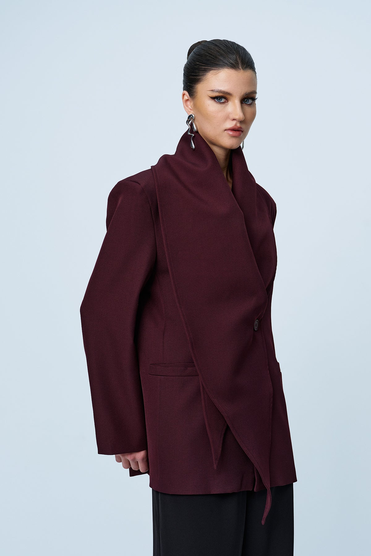 Angie Shawl Cross Blazer